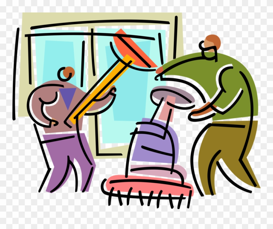 Vector Illustration Of Office Building Maintenance - Clip Art - Png Download