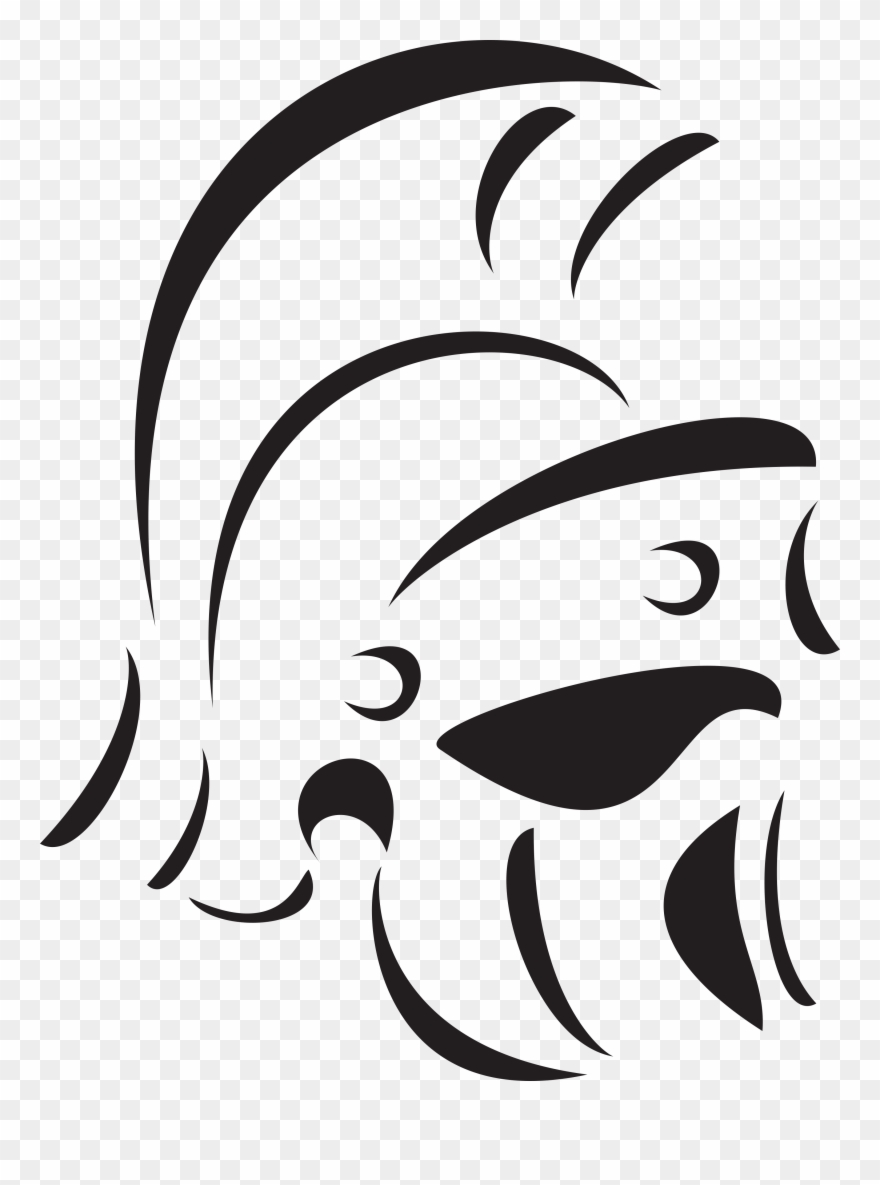 Spartan Warrior Helmet - Vector Clipart