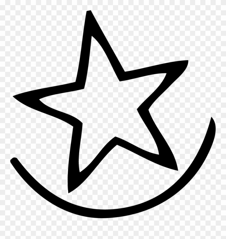 Silver Star Stables Logo Rockin Star 1010×1024 » Silver - Crescent And Star Clipart - Png Download