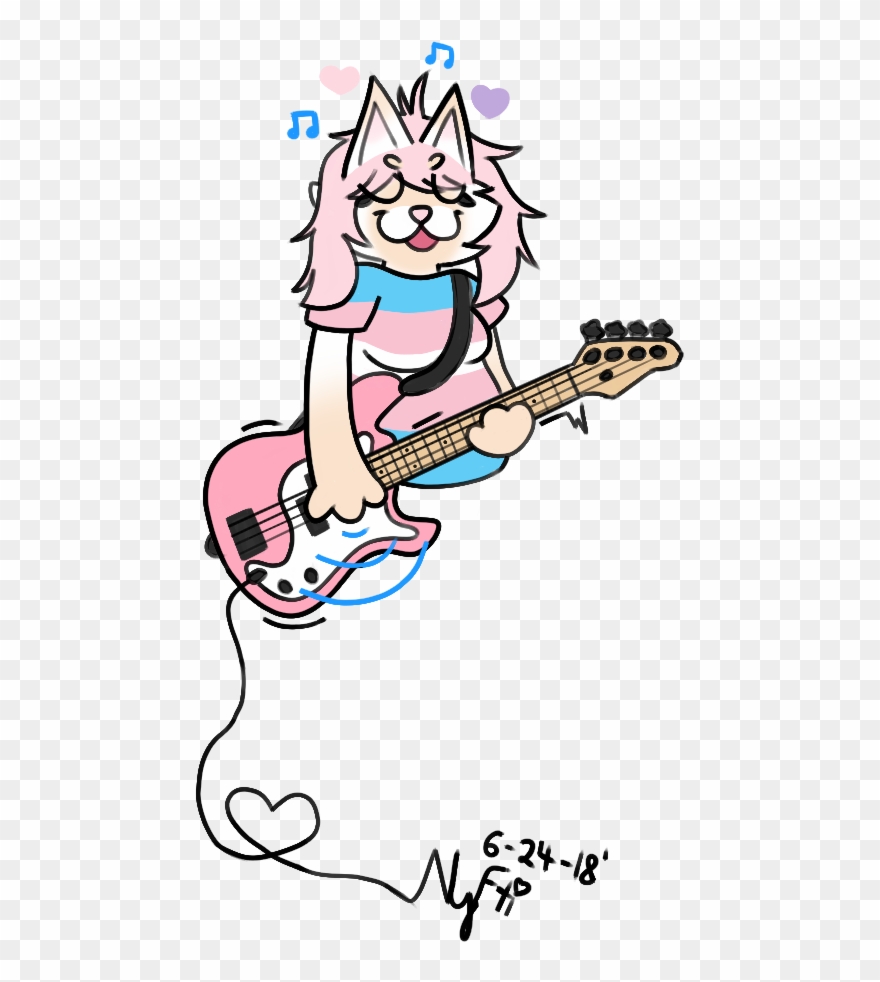 Rockin' Out Kitty - Cartoon Clipart