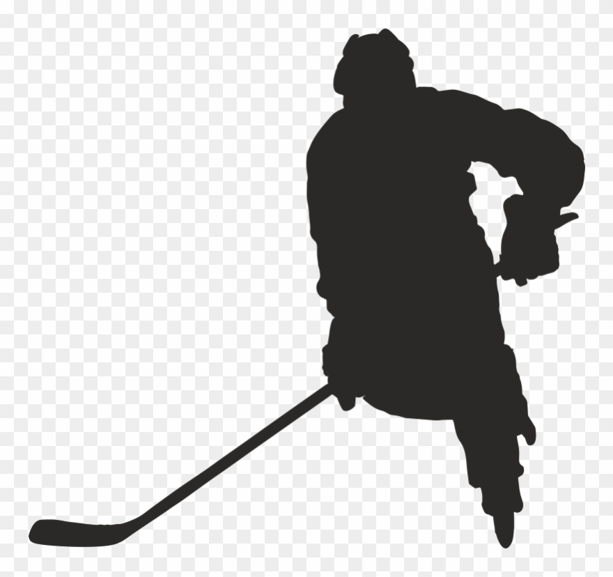 Female Ice Hockey Silhouette - Silhouette Png Ice Hockey Clipart