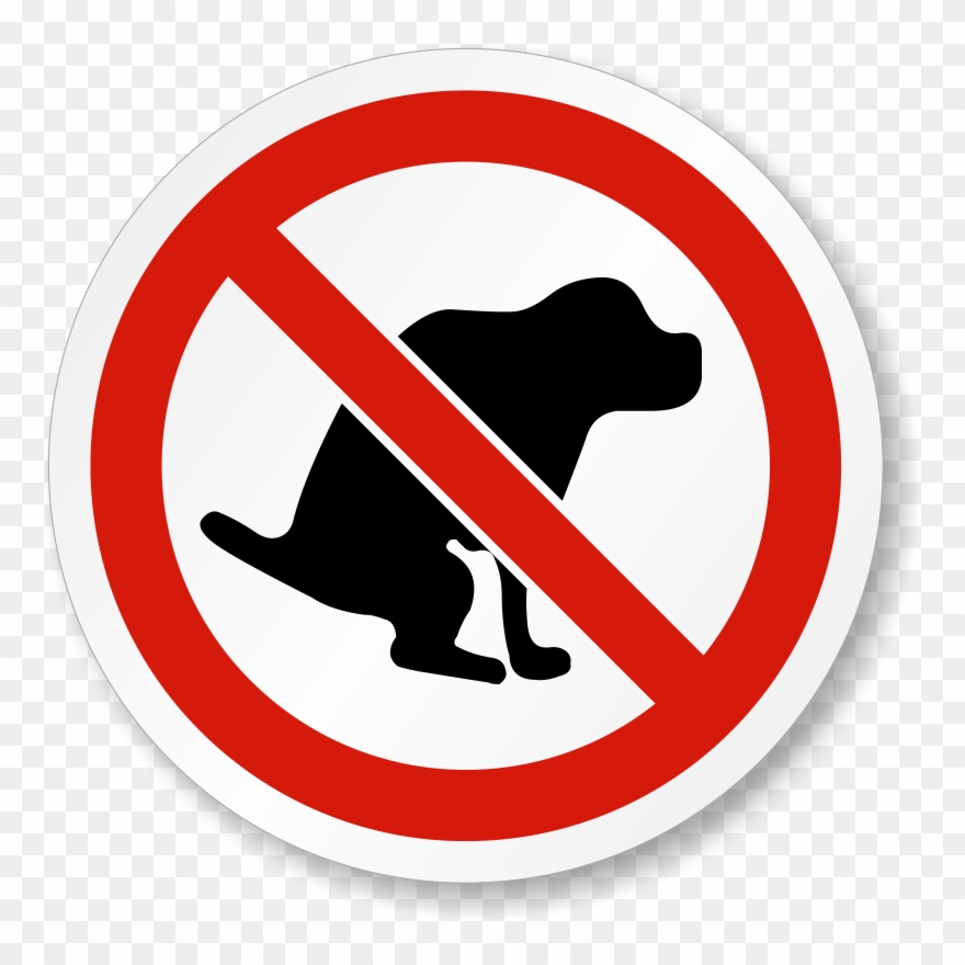 No Dog Poop Symbol Label - No Dog Poop Sign Clipart