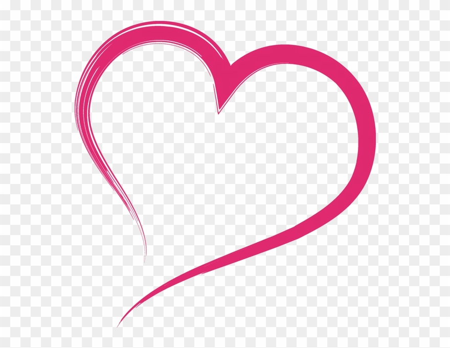 Welcome To My Website - Pink Heart Outline Clipart - Png Download