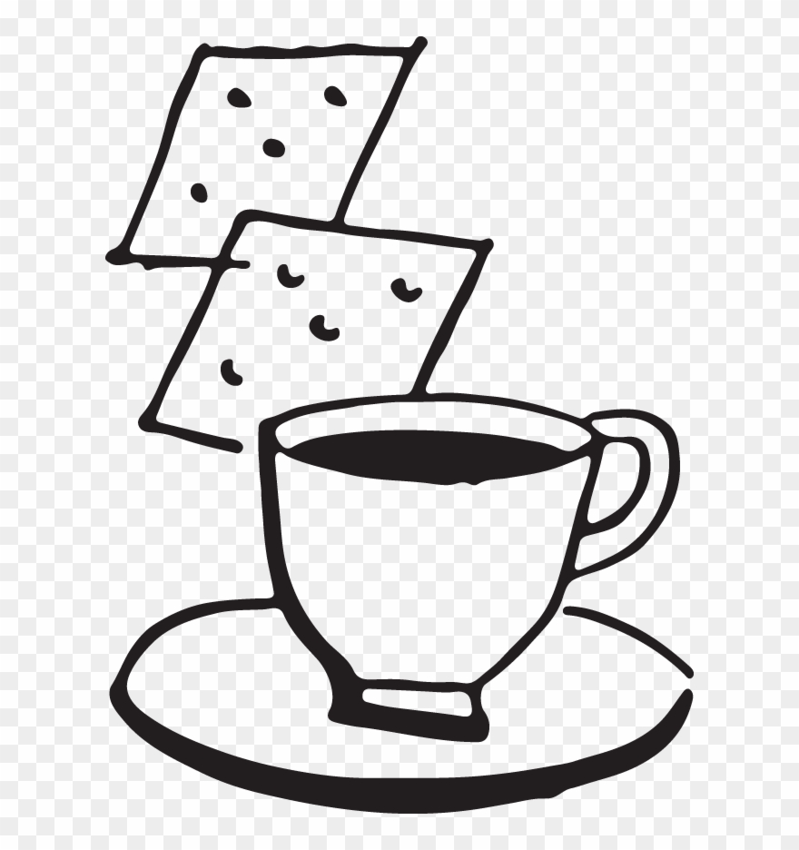 556 Tea Cup & Crackers - Clip Art - Png Download