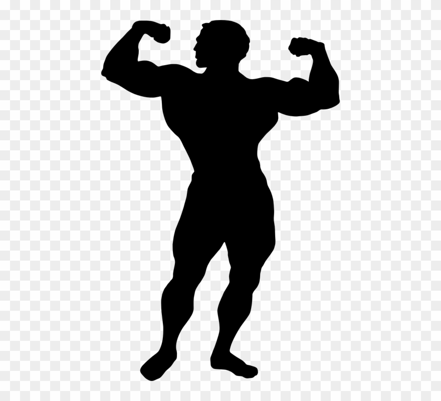 Bent Barbell Cliparts 9, Buy Clip Art - Muscle Man Clipart - Png Download