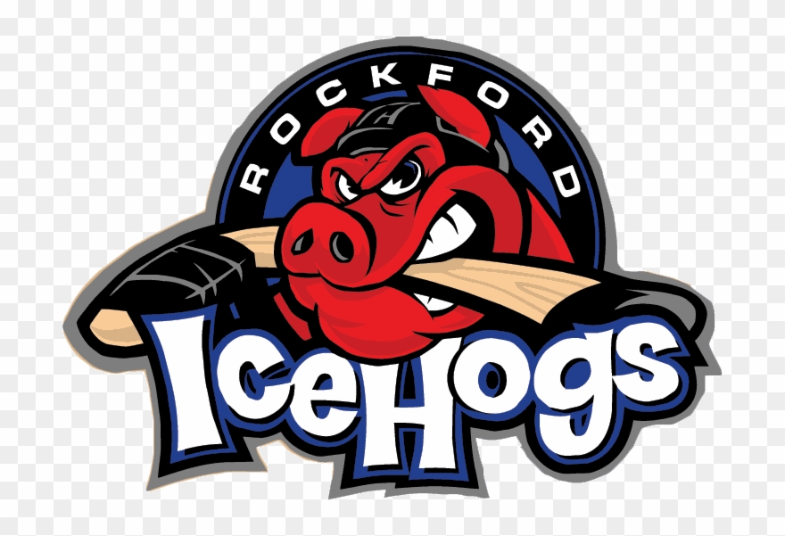 The Mighty Pigs At First Glance - Rockford Icehogs Logo Png Clipart