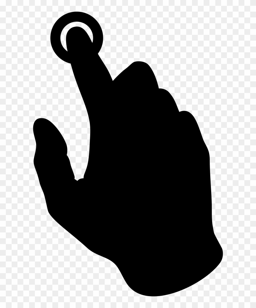 Finger Clipart Finger Press - Icon - Png Download