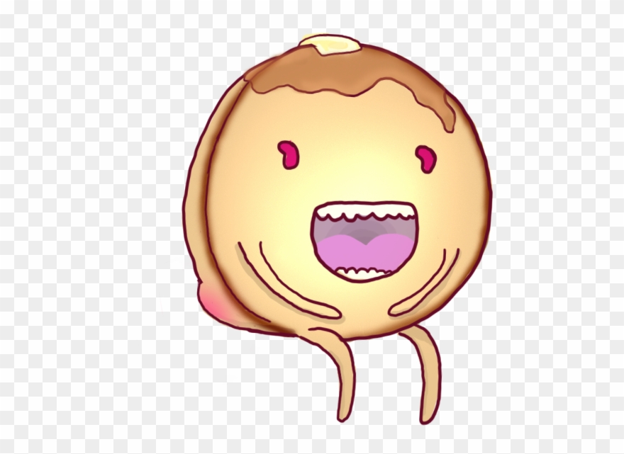 It's A Pancake Man He Has A Nice Maple Syrupbutter Cartoon Clipart