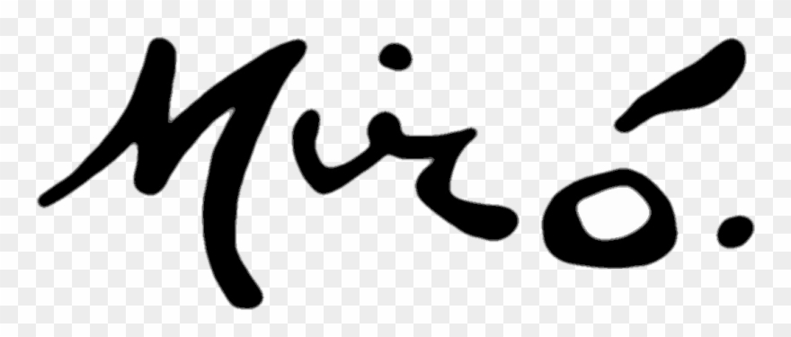 Image Freeuse Library Pillow Mirosignature - Joan Miro Signature Png Clipart
