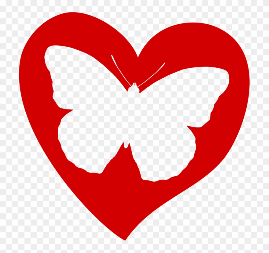 Butterfly Heart - Butterfly And Hearts Clipart - Png Download