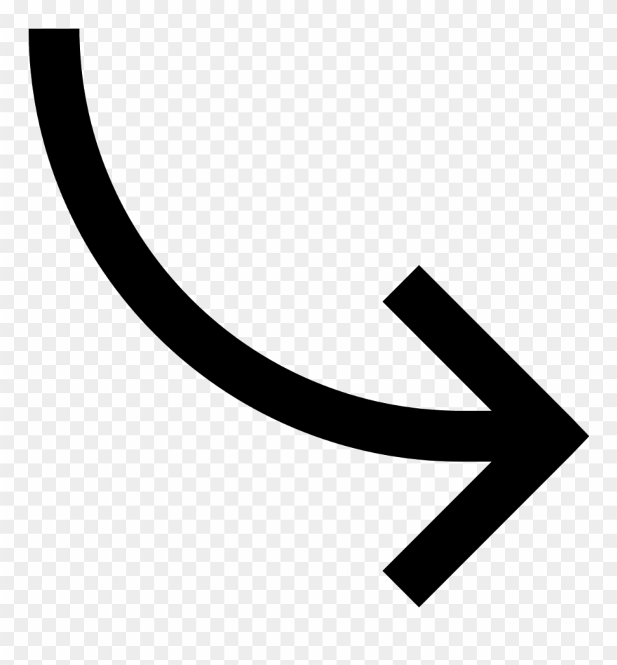 Curve Arrow Free Icon With A Curved Arrow 325888 Download - Curved Arrow Png Clipart