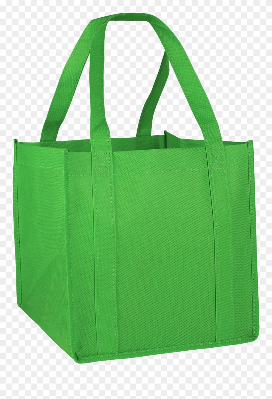 Lime Green Cube Grocery Tote - Reusable Shopping Bags Png Clipart