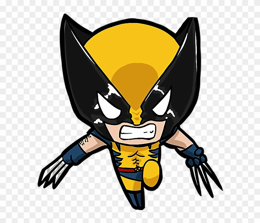 Wolverine Xmen Logan Marvel Mutant Comicbook Superhero - Wolverine Chibi Drawing Clipart