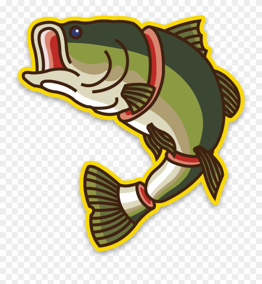 Chopped Bass Sticker Clipart