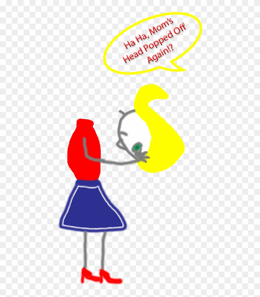 Cartoon Of Woman With Head Not Attached To Her Body - Mother Clipart