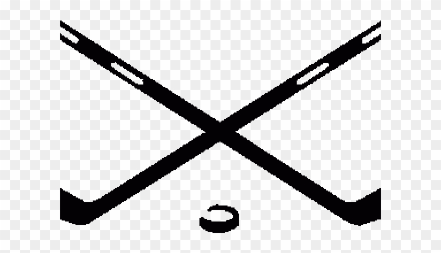 Hockey Clipart Crossed - Crossed Hockey Sticks - Png Download