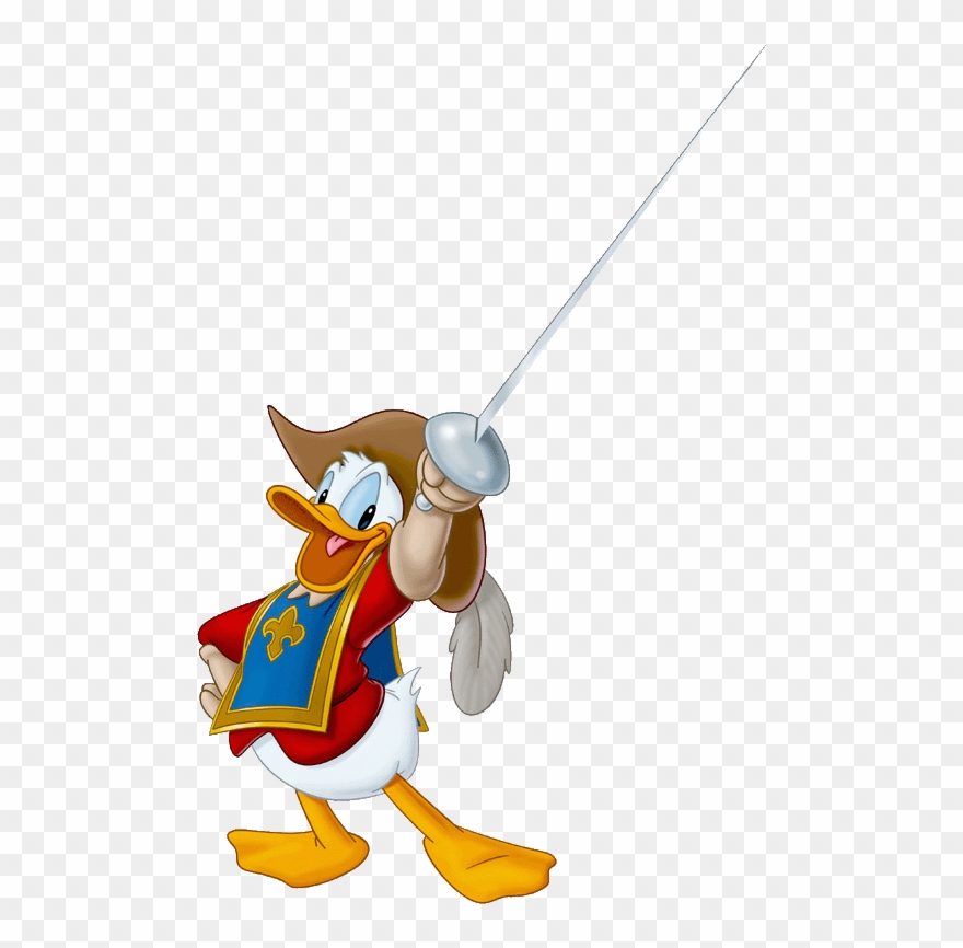Donald Duck Clipart Donald Duck Clip Art Free Donald - Pato Donald Mosqueteros Dibujo - Png Download