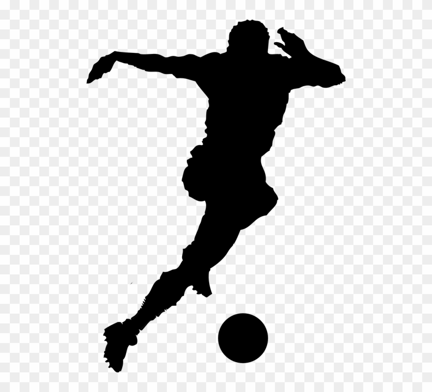 Silhouette Football 6, Buy Clip Art - Jogador De Futebol Vetor Png Transparent Png