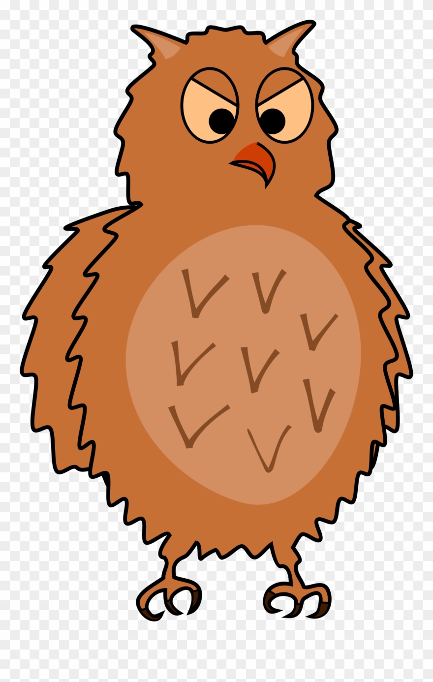 Computer Icons Line Art Owl Cartoon - Enraged Owl Front View, Spread Wings Clipart