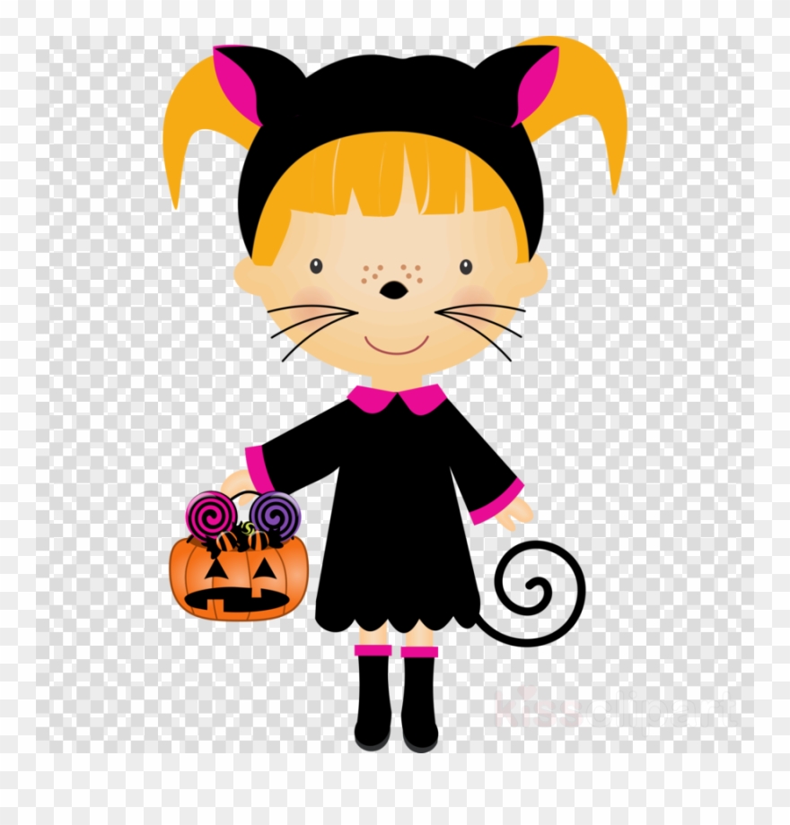 Cute Halloween Background Hd Clipart Halloween Desktop - Halloween Children Clipart - Png Download