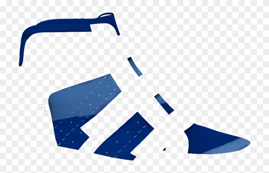 S1809 Blue Patent - Sandal Clipart