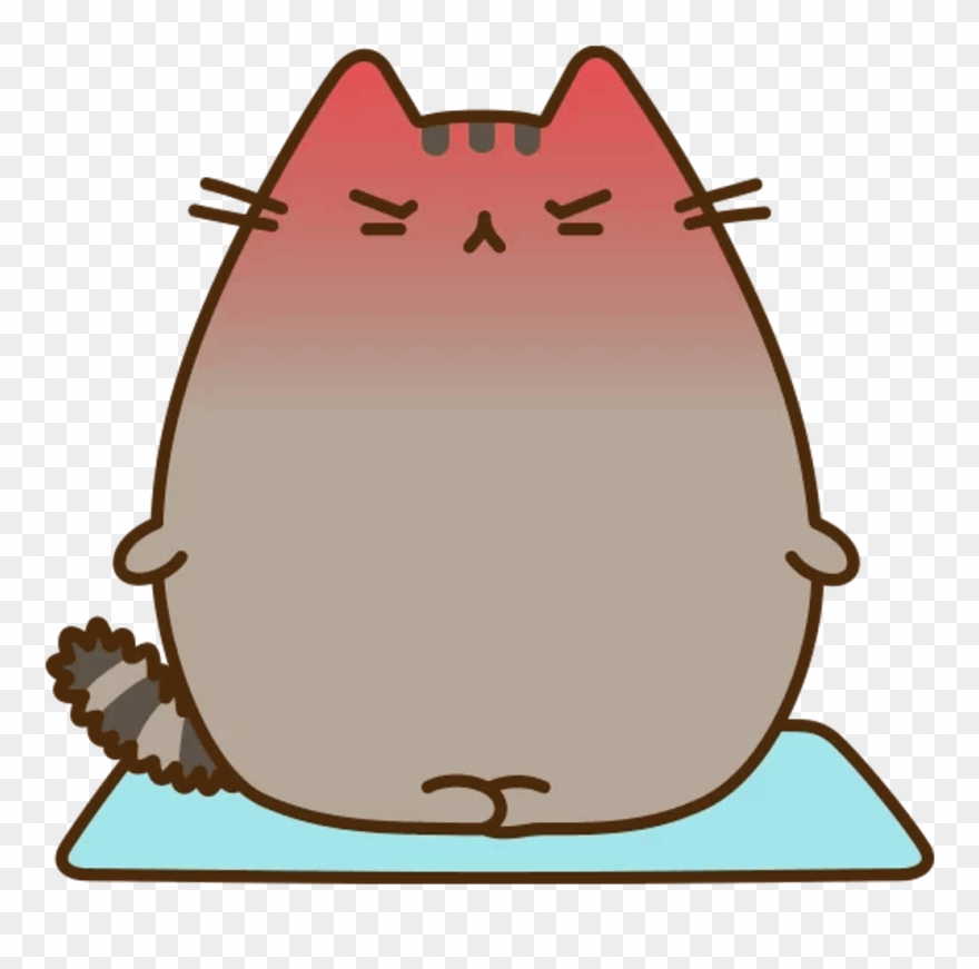 Karma Yoga Calm Pusheen Cat Kitty Cute Tumblr Nervous - Pusheen Clipart