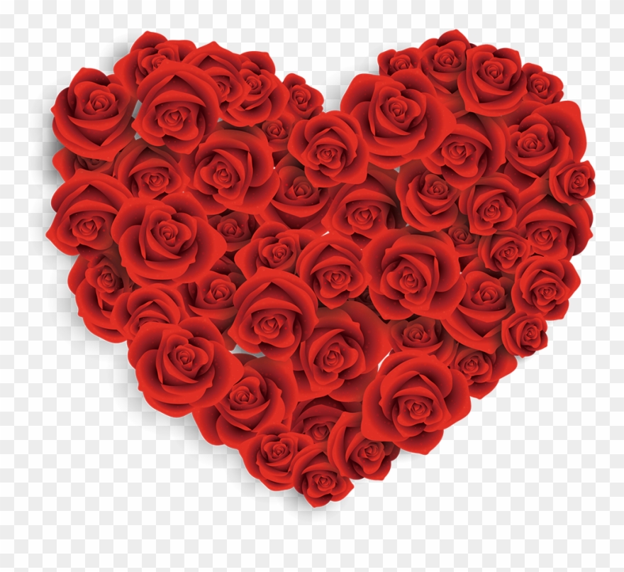 Valentines Day Heart Rose Gift Clip Art - Rose Good Morning Image Download - Png Download