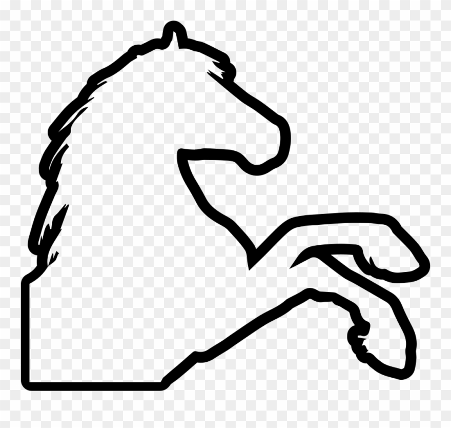 Png File - El Contorno De Un Caballo Clipart