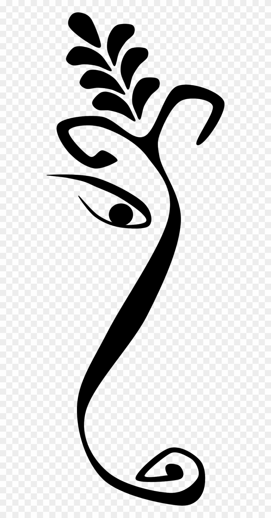 Clipart Eye Ganpati - Ganpati Clipart Black And White - Png Download