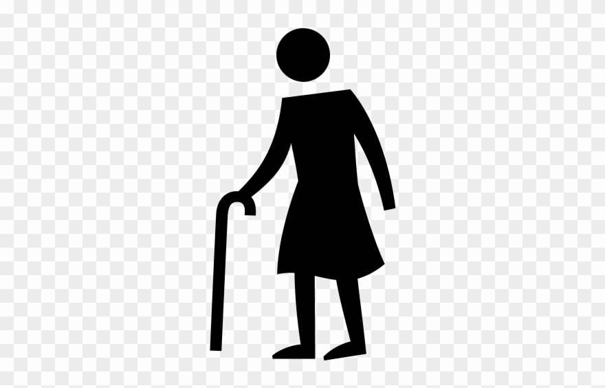 Elderly Woman Rubber Stamp - Descripcion Png Clipart