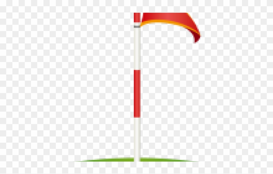 Golf Clipart Flagstick - Grass - Png Download