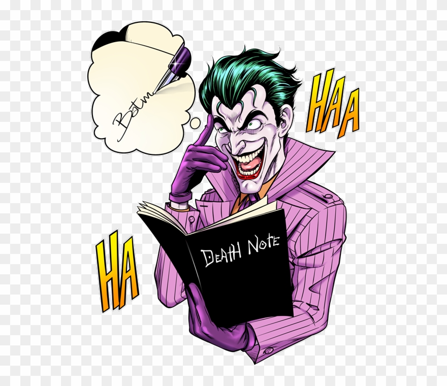 The Joker And The Death Note Preview - Parody Clipart