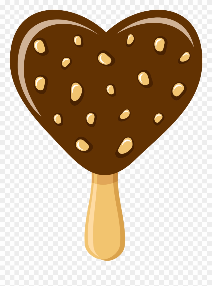 A Fun Place For A Kid's Review Of Ice Cream, Popsicles, - Paleta De Chocolate De Corazon Clipart