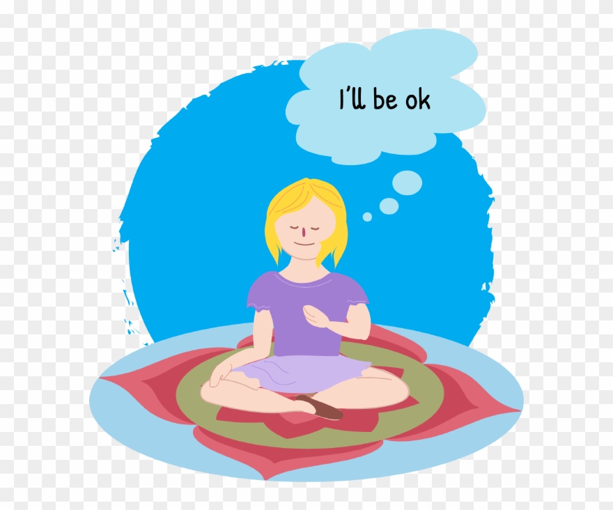 Girl Meditating And Thinking " - Kids Helpline Bullying Clipart