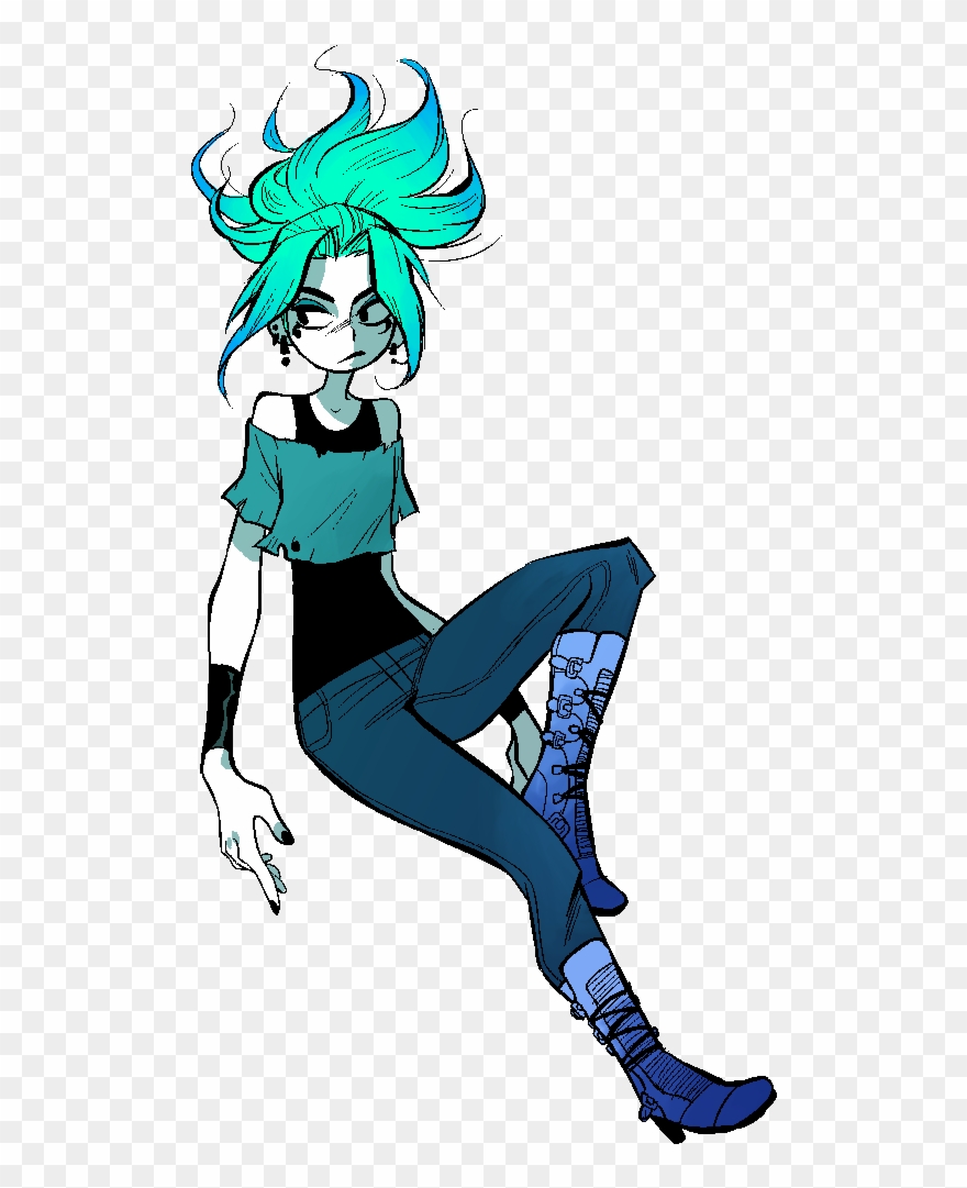 Tumblr Cool Drawings, Female Character Design, Character - Ember Danny Phantom Art Clipart