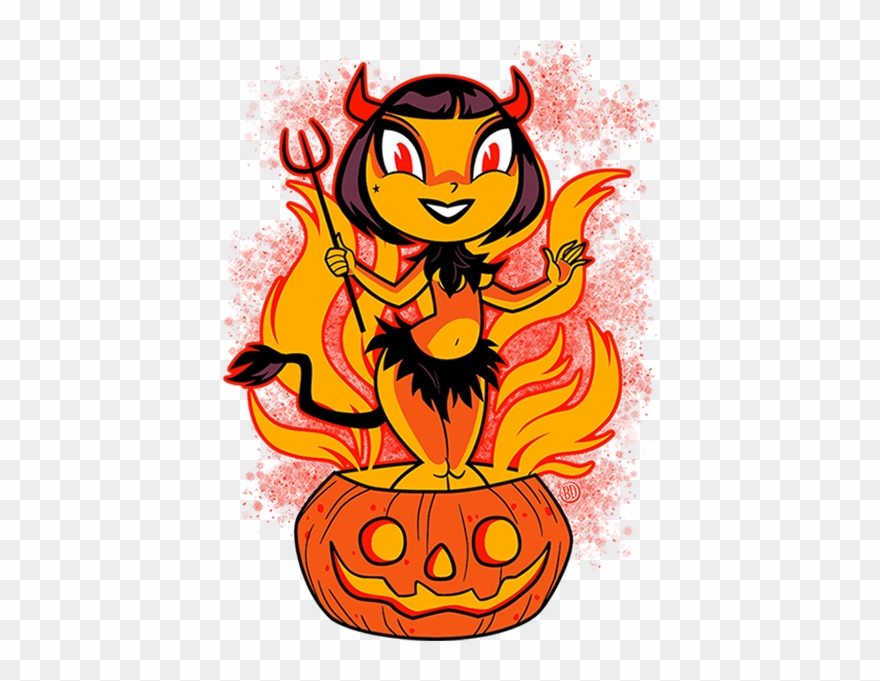 Devil Girl - Cartoon Clipart