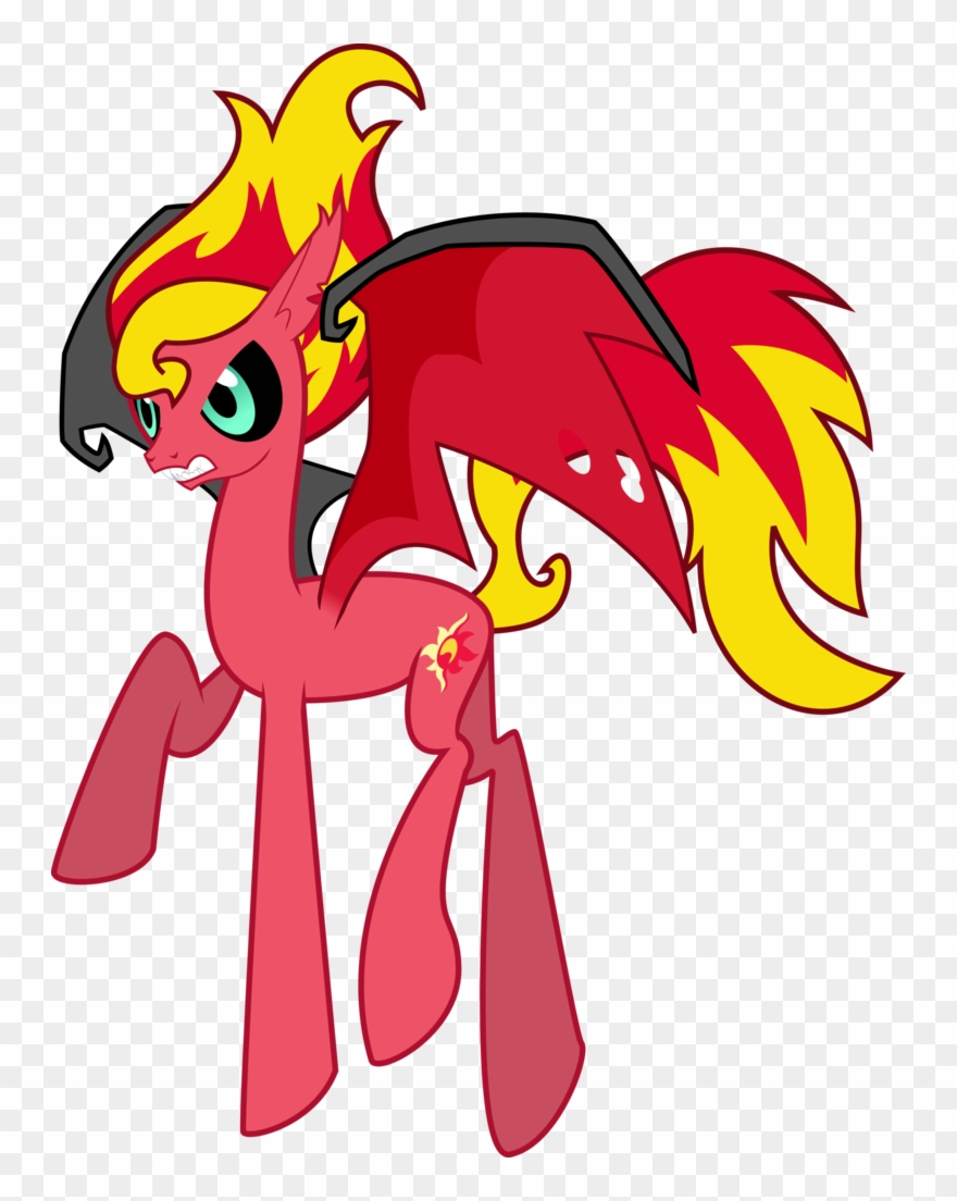 Artist Theshadowstone Equestria Girls Ponified Pony - Sunset Shimmer Pony Demon Clipart