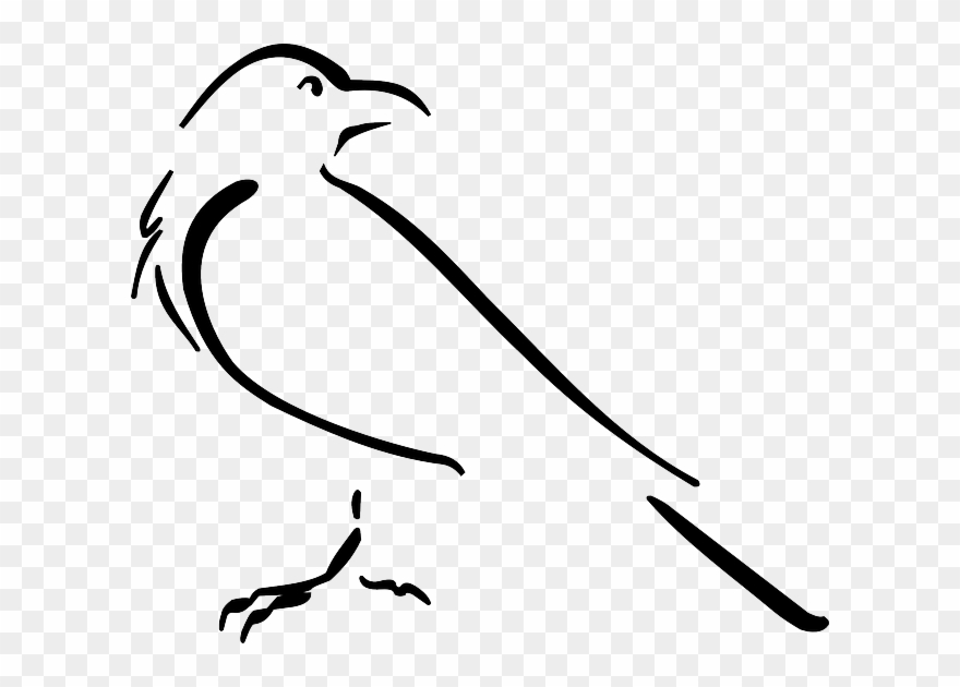 Crow Outline Clipart