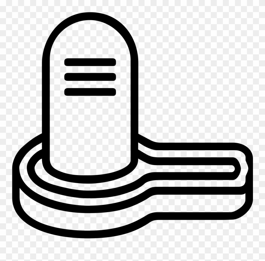 Open - Shiva Lingam Outline Clipart