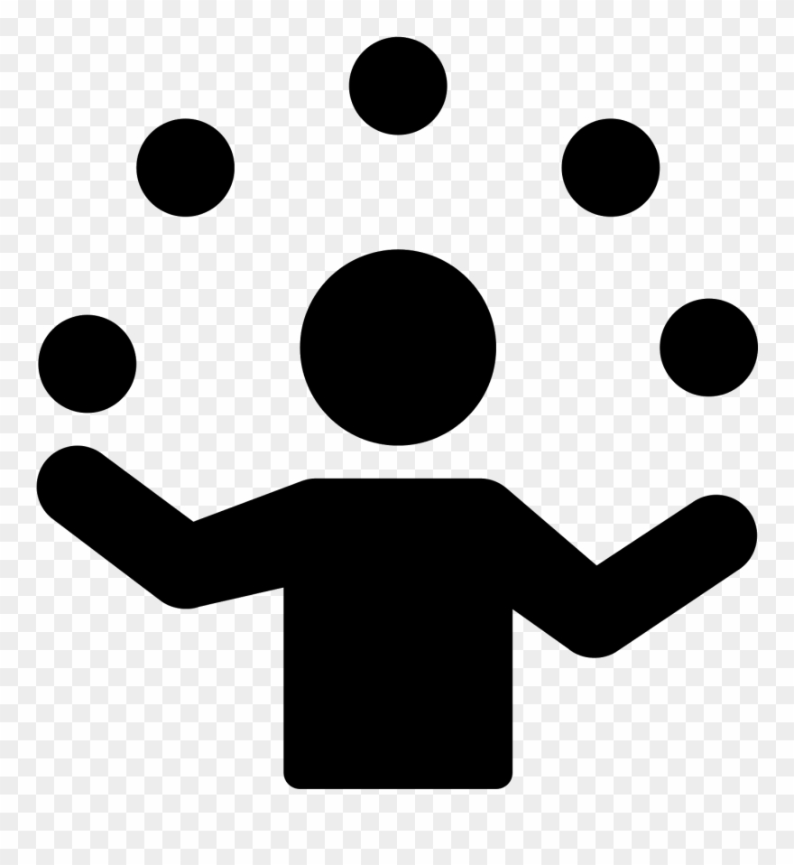 Juggler Filled Icon - Juggler Png Clipart