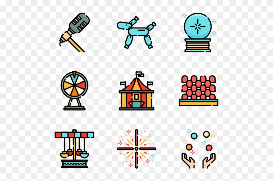 Circus - Objective Line Icon Clipart