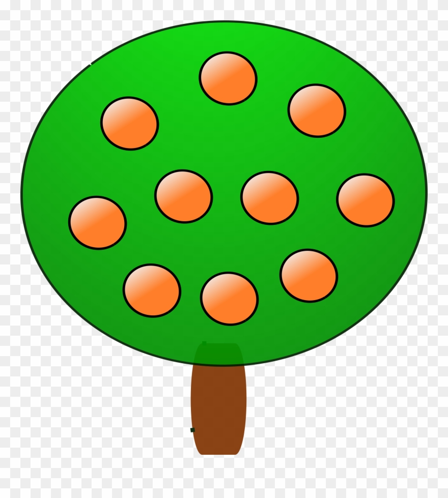 Fruit Tree 3, Orange Graphic Freeuse Library - Fruit Tree Clipart