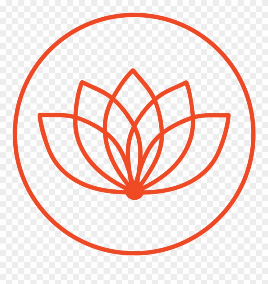 Icon For Wellness Program For The Grind Coworking Community - Lotus Flower Minimal Clipart