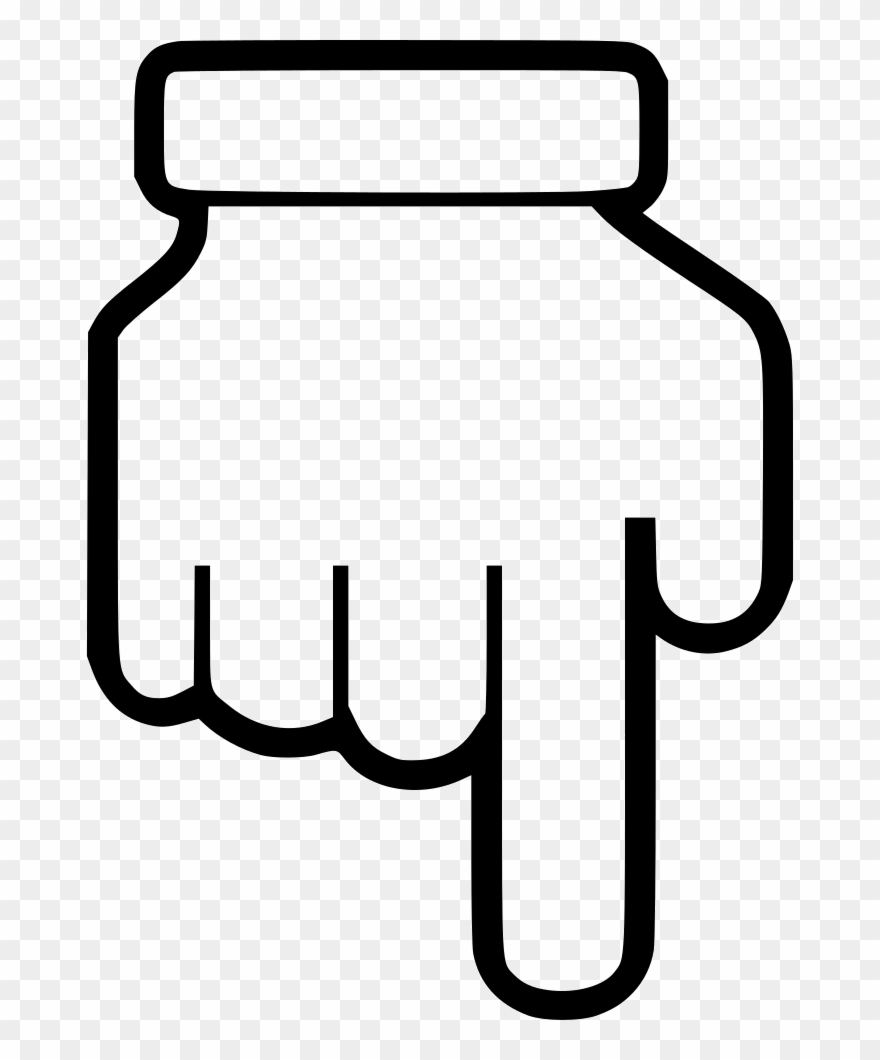 Hand Point Down Comments - Hand Point Icon Transparent Clipart