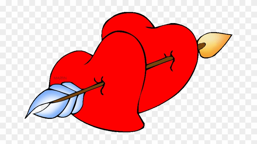 Free Valentine Clip Art By Phillip Martin, Hearts - Pig Clip Art Red - Png Download