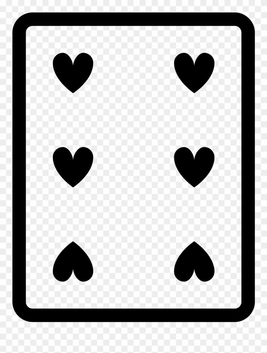 6 Of Hearts Icon - Karo 8 Clipart