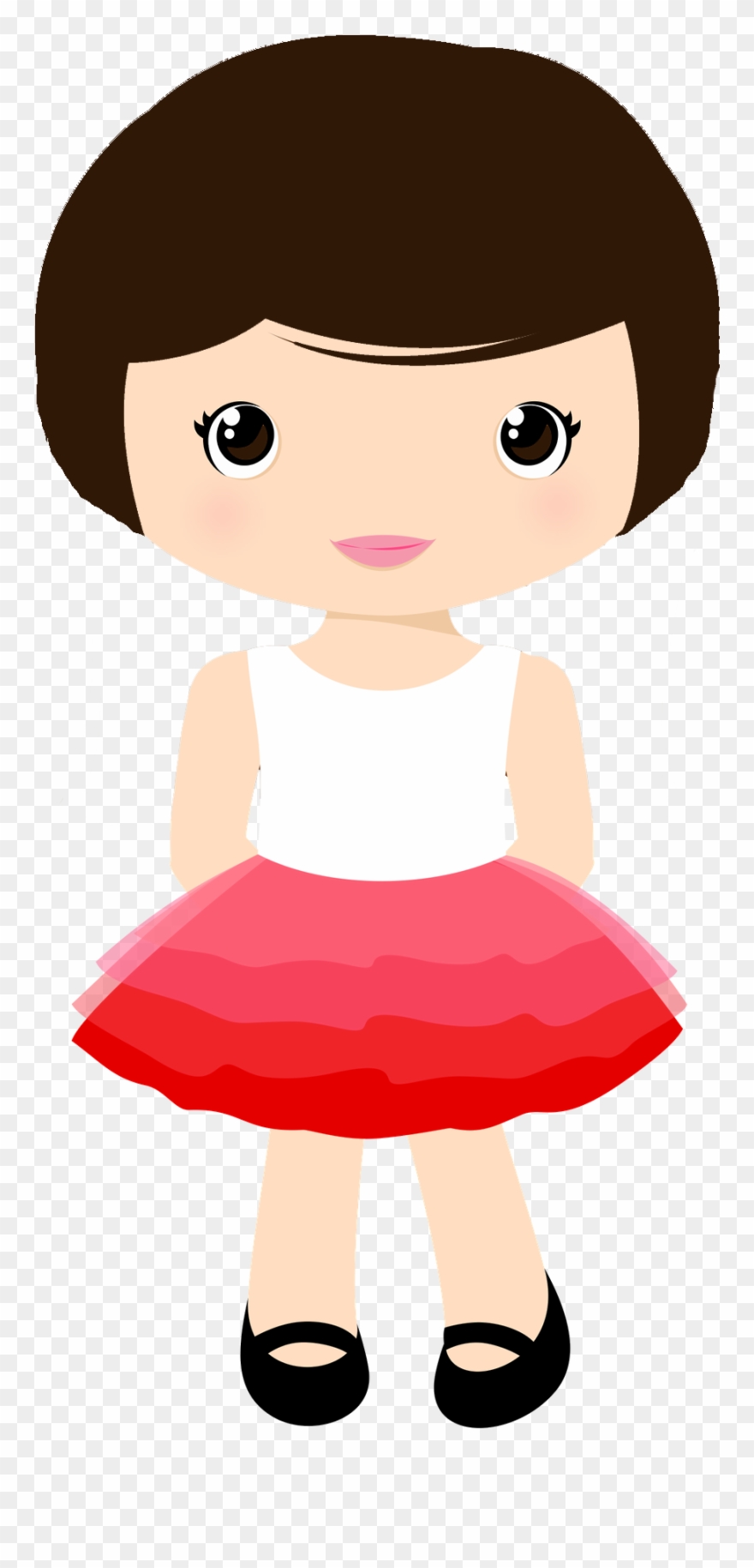 Menina Cute Clipart, Business For Kids, Doll Accessories, - Girl In Skirt Clipart - Png Download