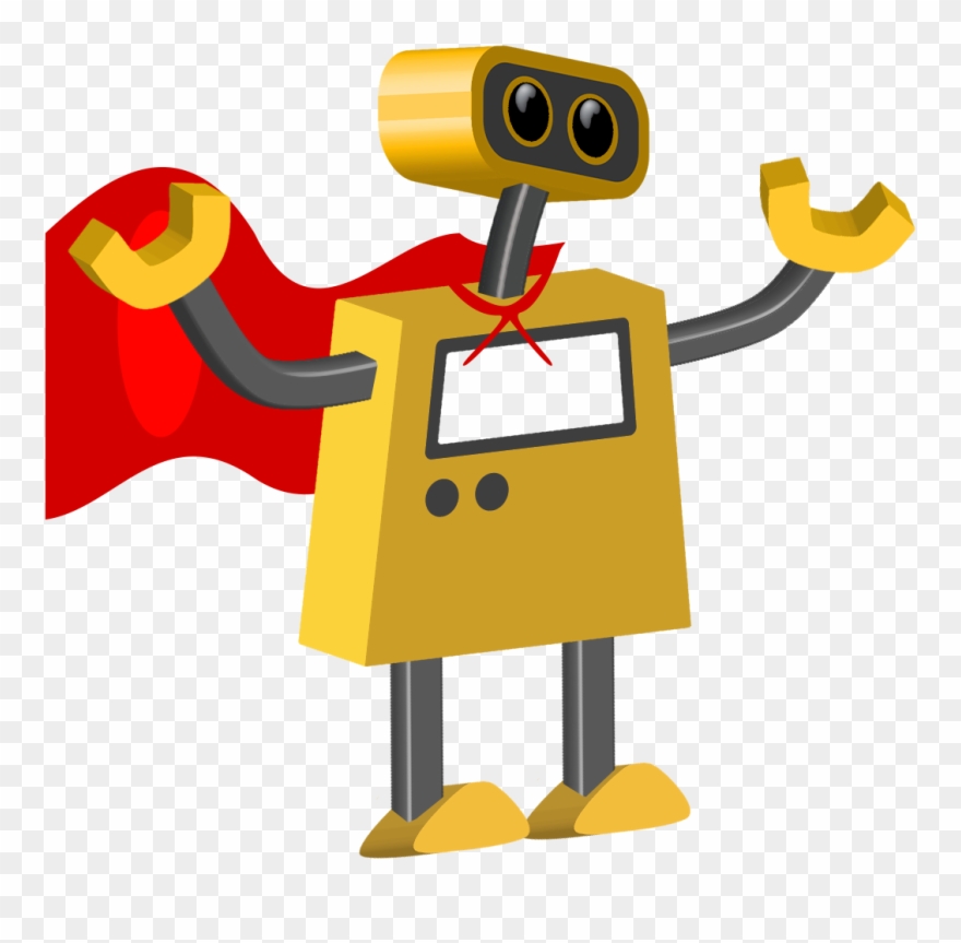 Standing Superbot - Bitmap And Vector Cartoon Image Download Clipart