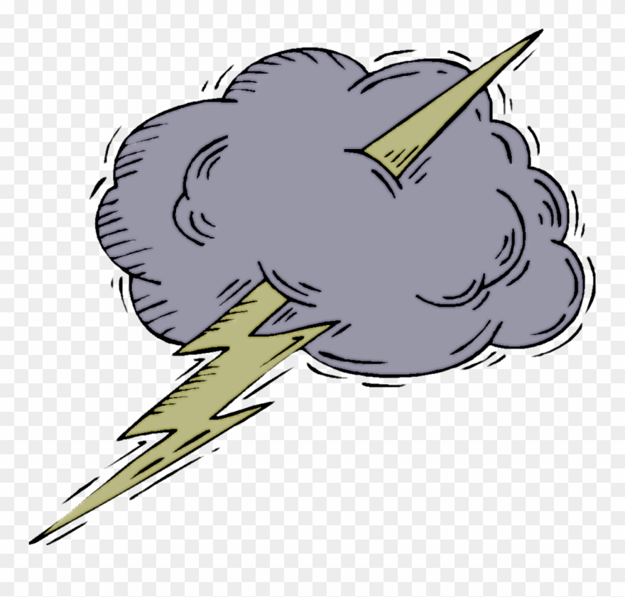 Nube Con Trueno Png Clipart