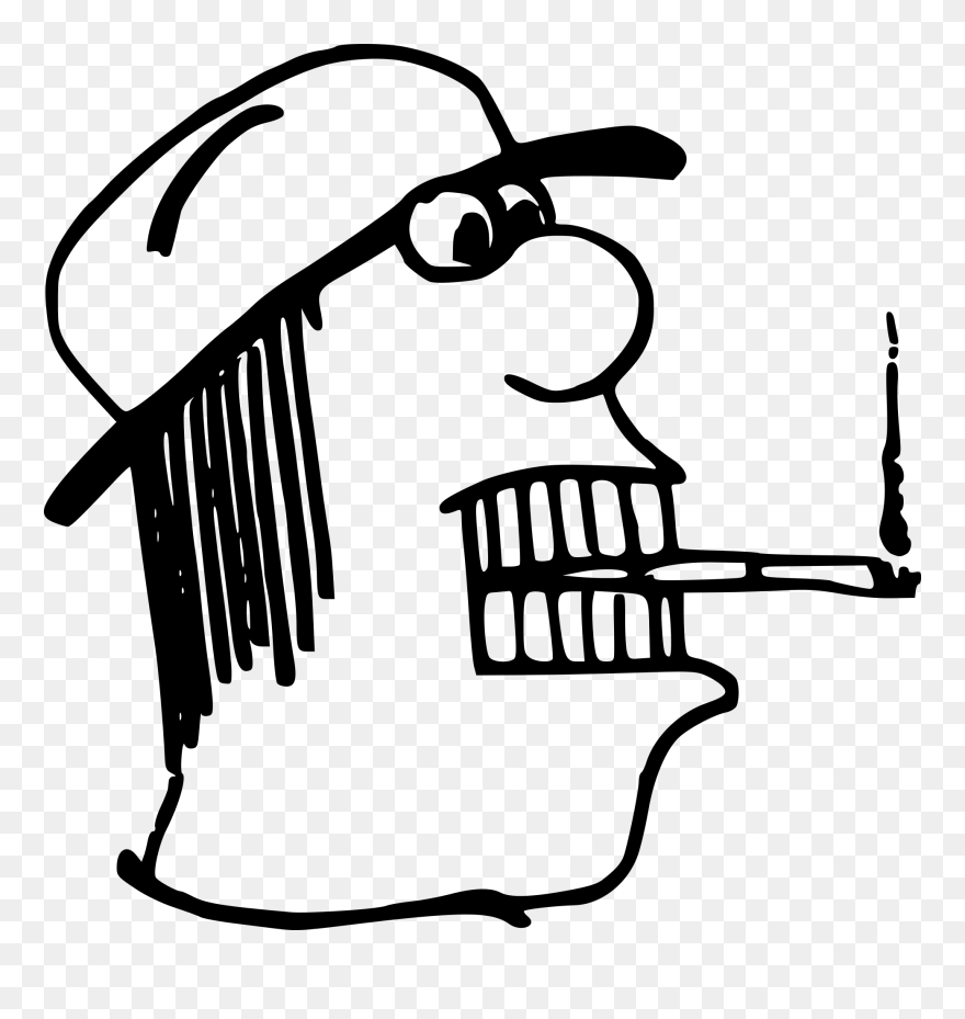 Al Capone Bowler Cartoon Png Image - Sigara Içen Adam Resmi Çizimi Clipart